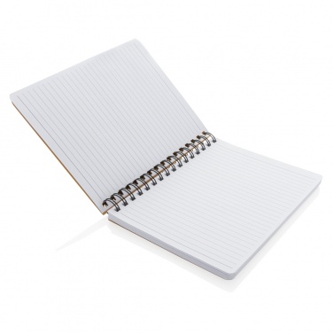Logotrade promotional giveaway picture of: A5 Kraft spiral notebook with sticky notes